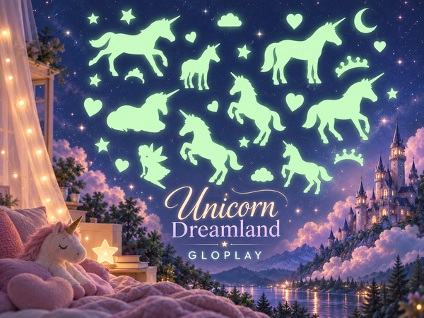 Unicorn Dreamland — Glow-in-the-Dark Stickers