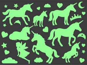 Unicorn Dreamland — Glow-in-the-Dark Stickers